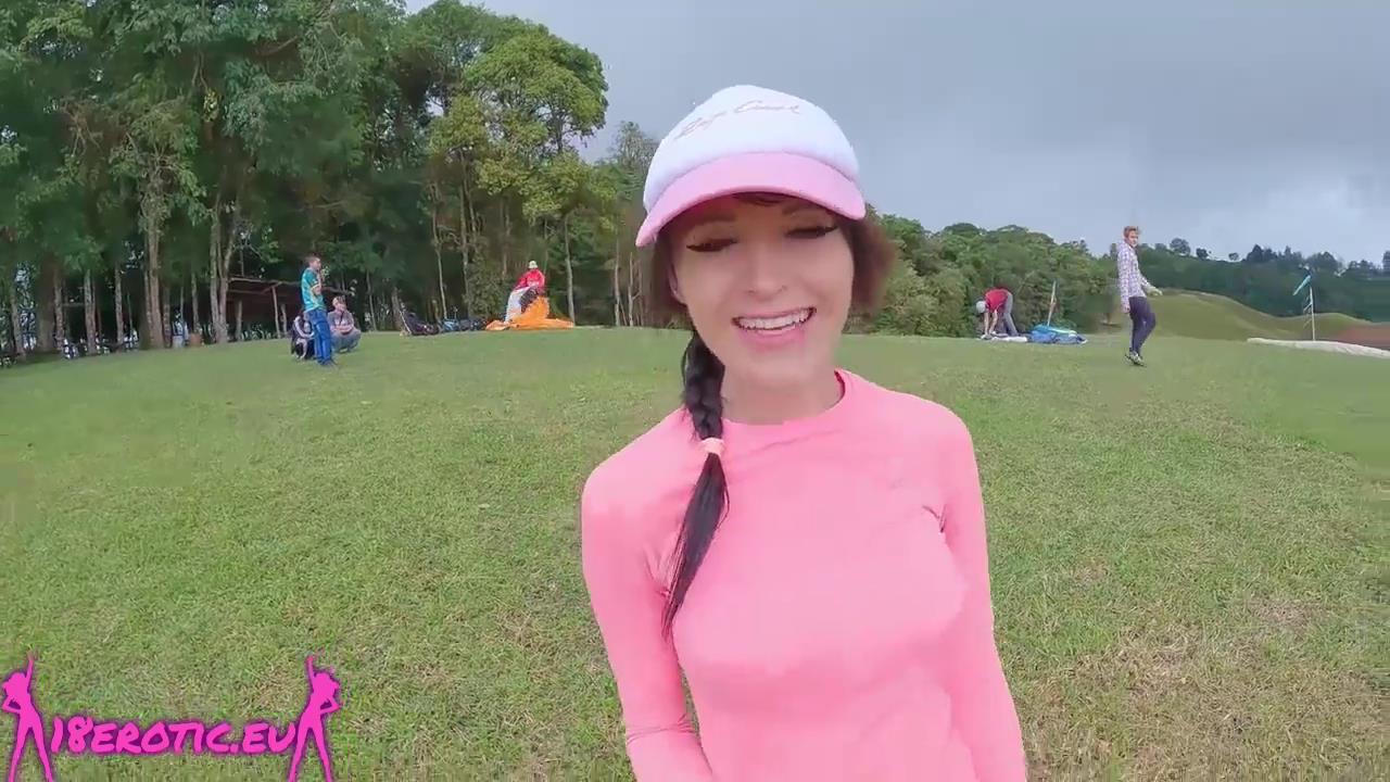 SQUIRTING while PARAGLIDING in 2200 m above the sea